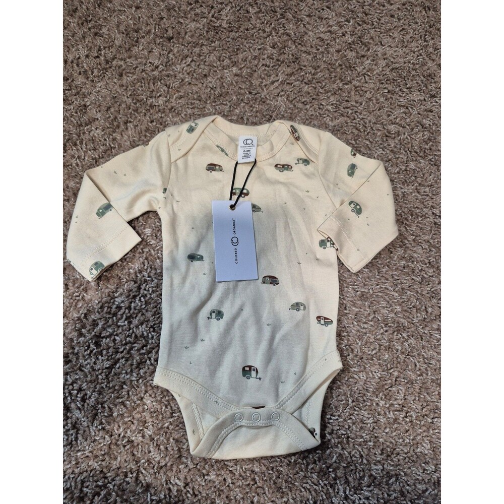 Colored organics bodysuit size 0-3 months new